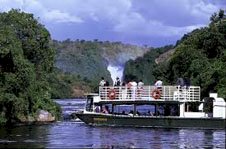 Colobus Tours boat trip at Murchison Falls