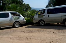Colobus Tours' airport transfer bus